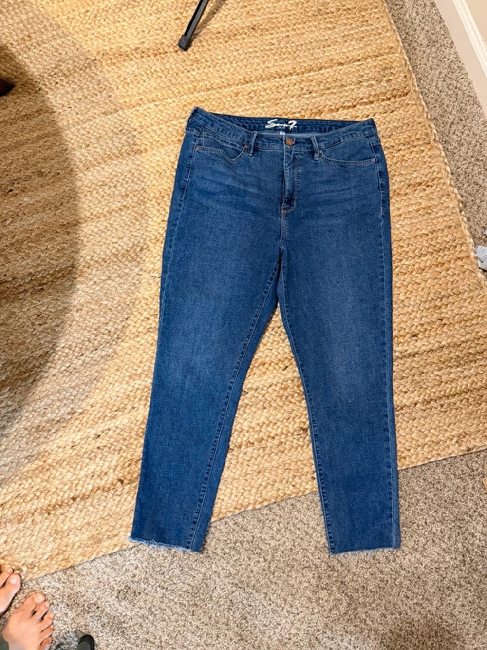 seven jeans skinny denim blue jeans 12 1806